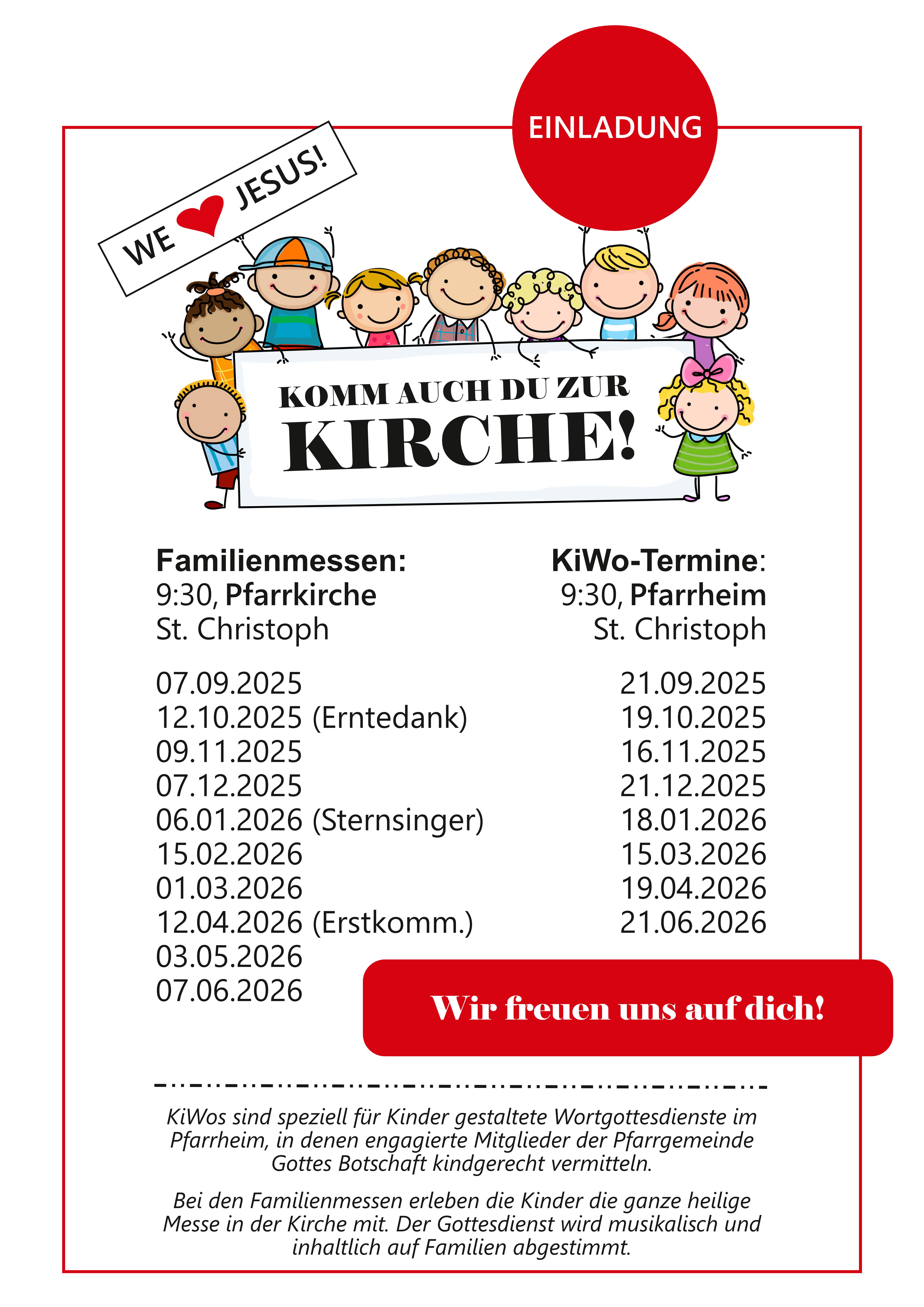 Termine Familienmessen