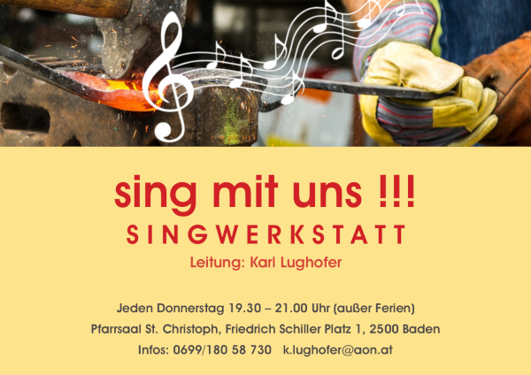 Plakat: Sing mit uns